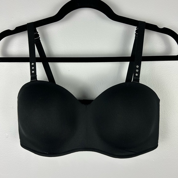 Amoena Strapless Wire Free Black Bra Size 38B - Picture 2 of 9